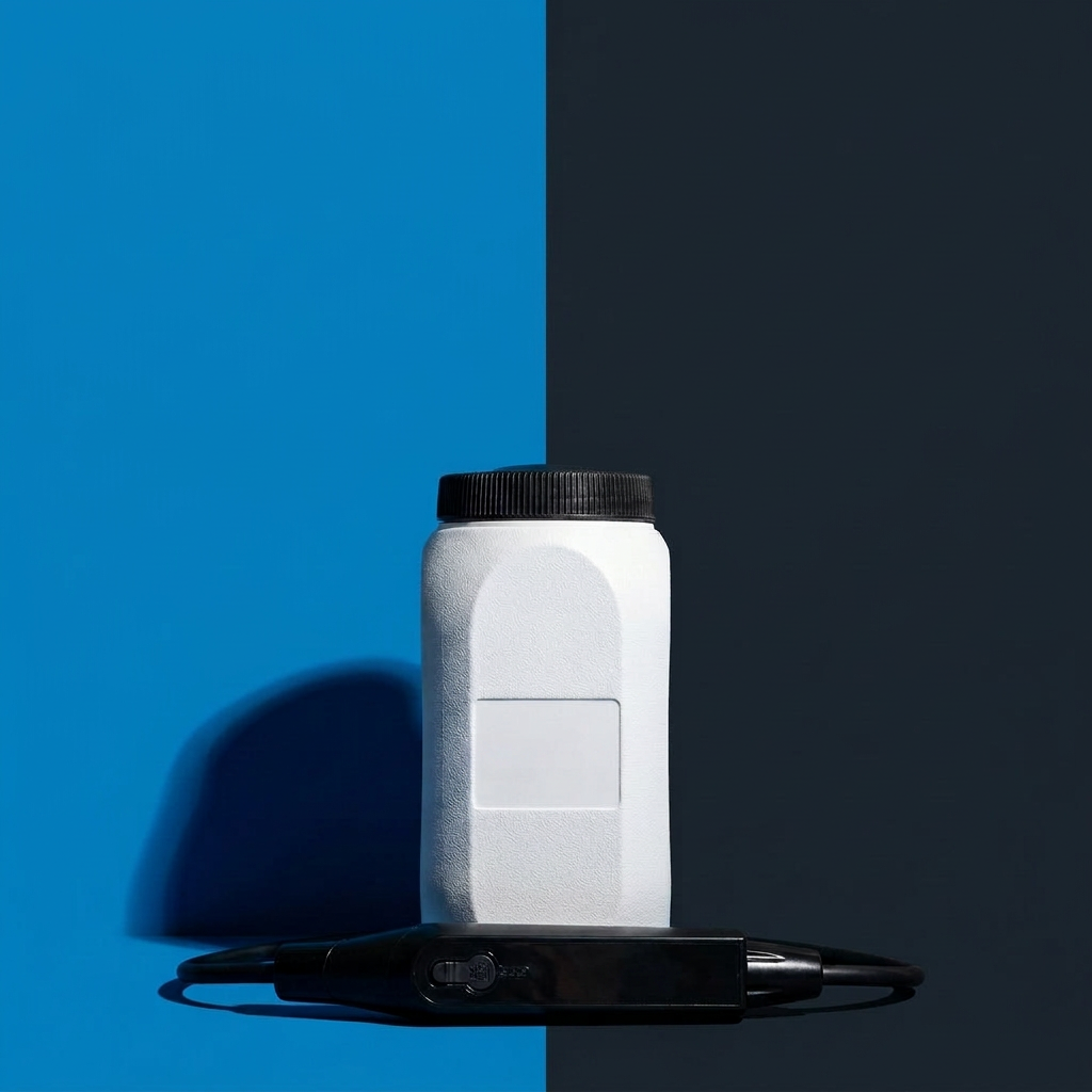 Nirovale Rinse tank and wand on a blue and charcoal backdrop